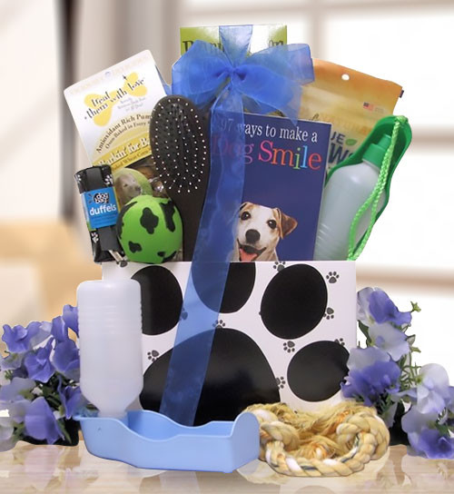 A Pet Gift Basket to a New Puppy by