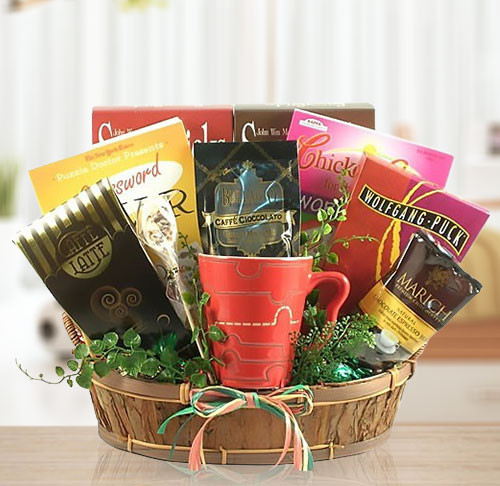 Coffee, Books & Desserts Gift Basket