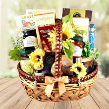 Rustic Cheese & Sweets Gift Basket for Breakfast