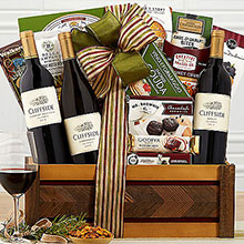 Elegant Wine Trio Gourmet Gift Basket