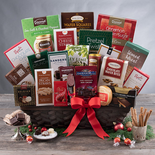 VIP Gift Basket of Sweet & Gourmet Treats for a Large