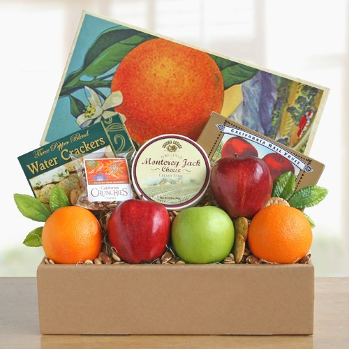 Fruit & Gourmet Smiley Gift Basket