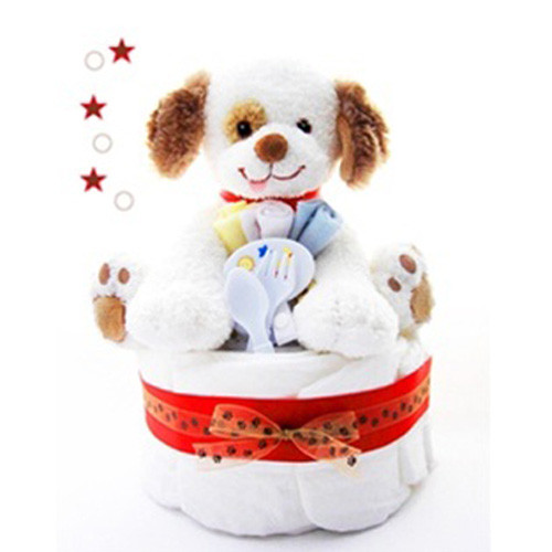 Puppy Paws One Tier Diaper Cake