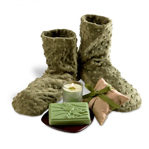 Healing Spa Slippers with Amenities Bag