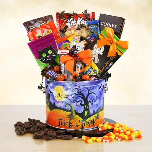 Halloween Godiva, Cookies & Candles Gift Basket