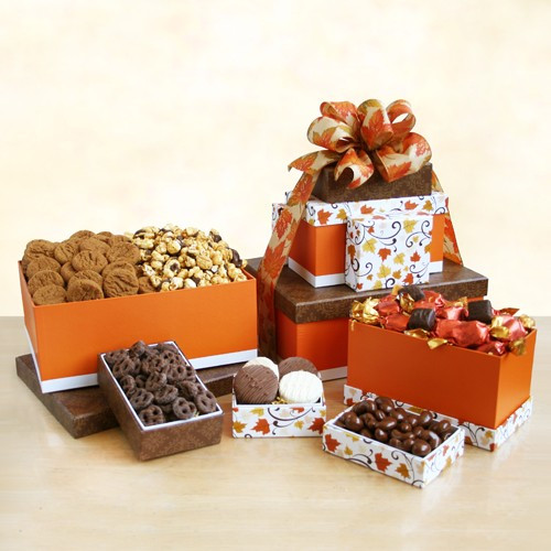 Autumn Delights & Godiva Chocolate Gift Tower