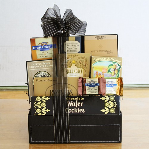 Elegant Ghirardelli Gift Crate of Sweets