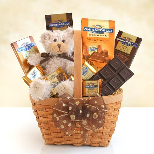 Ghirardelli Caramel Bear Chocolate Gift Basket