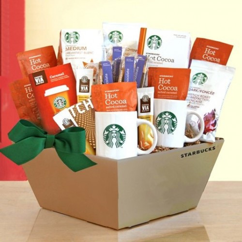 For Starbucks Coffee & Cocoa Lovers Gift Basket 