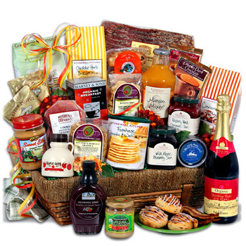 New England Supreme Bed N Breakfast Gift Basket