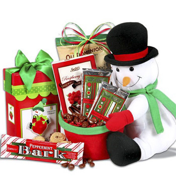 Snowmans Surprise Gift Basket