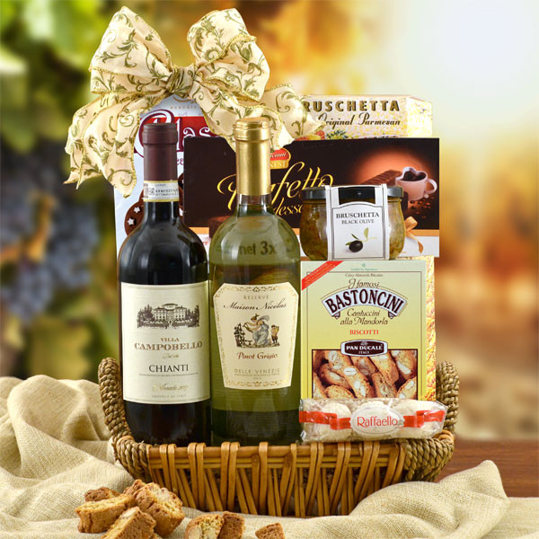 Life in Tuscany Italian Wine and Gourmet Gift Basket