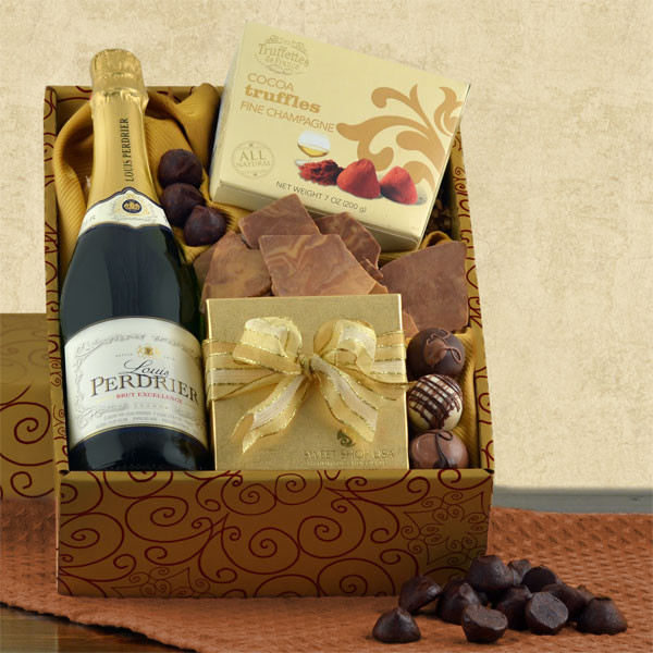 More Truffles, Champagne and Chocolate for You Gift Basket