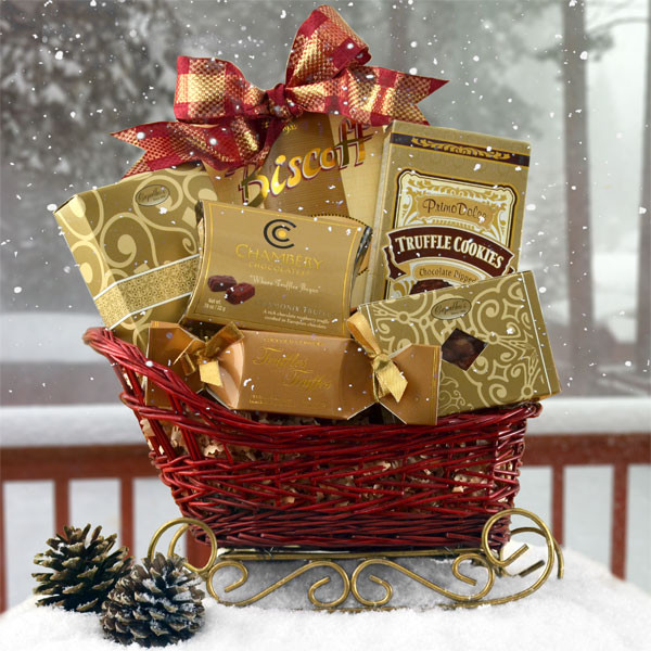 Chocolate Sleigh Christmas Gift Basket