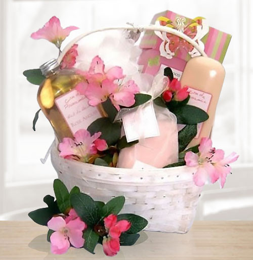 Total Relaxation Spa Gift Basket of Sweet Treats for Lady