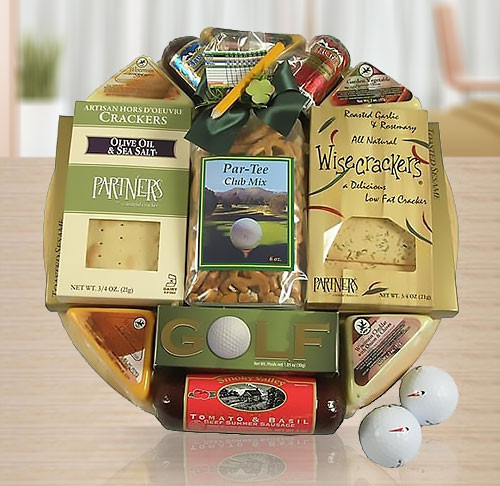 Deluxe Golf Gift Tray of Golfing Treats