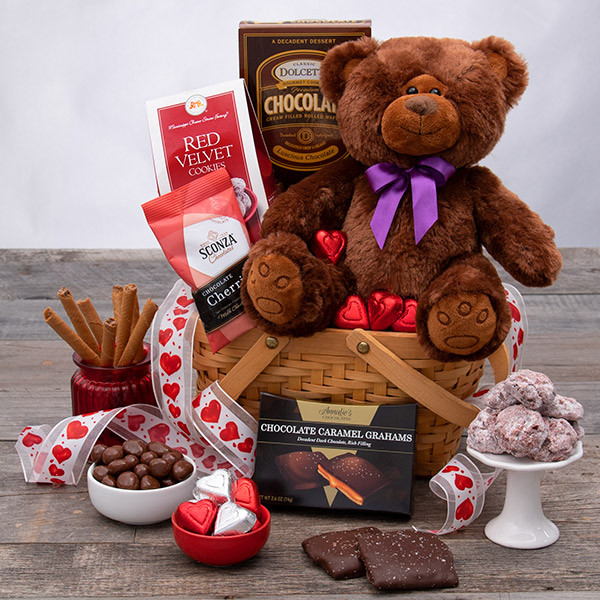 Love Declaration Romantic Gift Basket of Chocolate