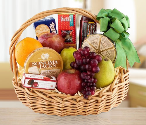 Assortment of Deluxe Fruit Gift Basket