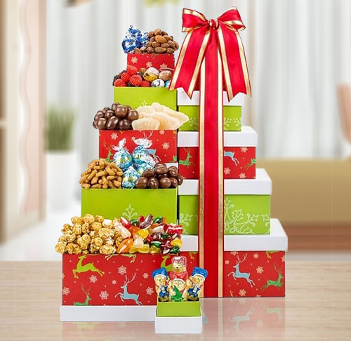 Holiday Feelings Gift Tower of Sweet Treats