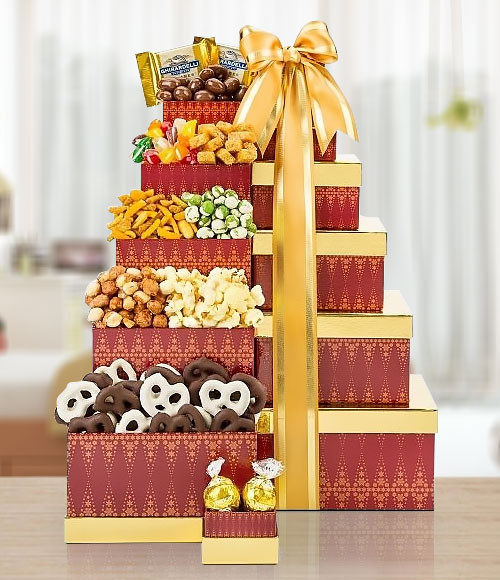 The Sweetest Holiday Gift Tower 