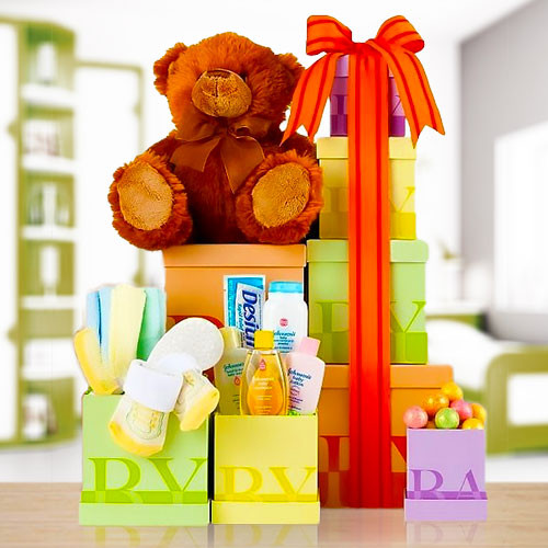 Welcome into the World, Baby! Gift Tower 