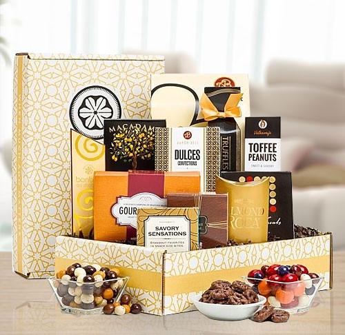 Premium Gift Basket of Chocolate, Nuts & Gourmet