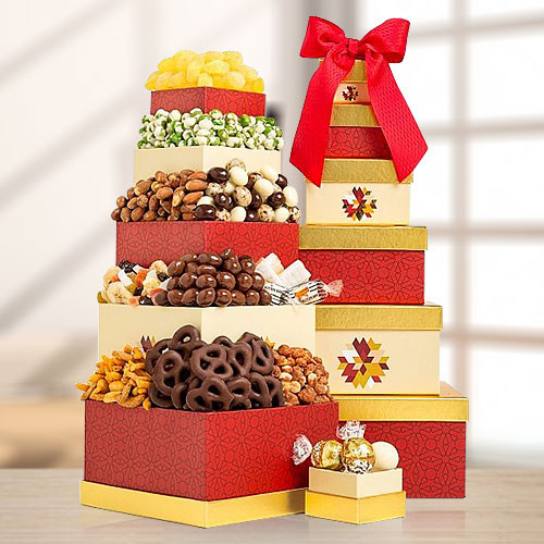 Sweet Holiday Spirit Gift Tower