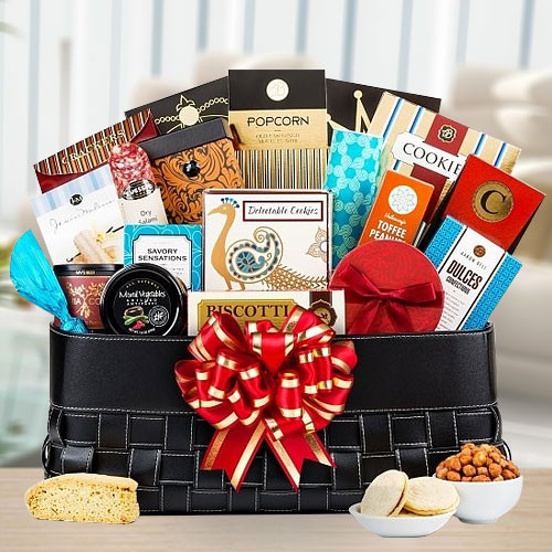 Luxury Gift Basket of Delicious Chocolate & Gourmet Treats