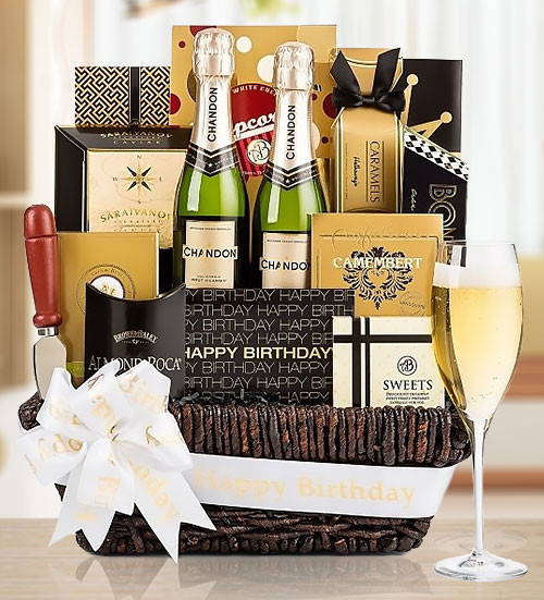 Chandon Champagne & Gourmet Birthday Gift Basket