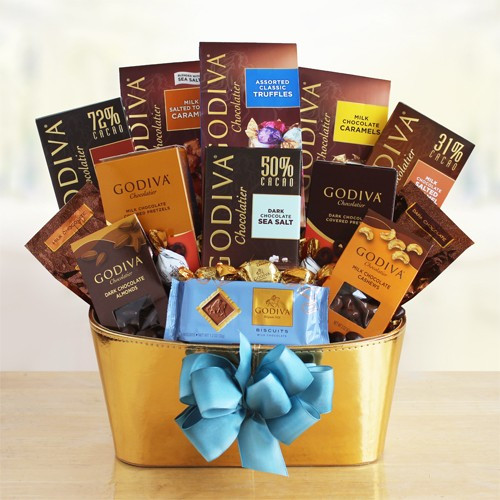 The World Of Godiva Chocolate & Pleasure Gift Basket