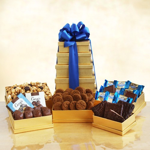 Delightful Tower of Ghirardelli and Other Kosher Treats Gift 