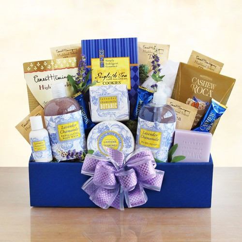 Relax and Enjoy Lavender Spa Gift Basket