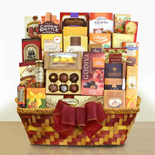 Holiday Grandeur Gift Basket of Sweets & Treat