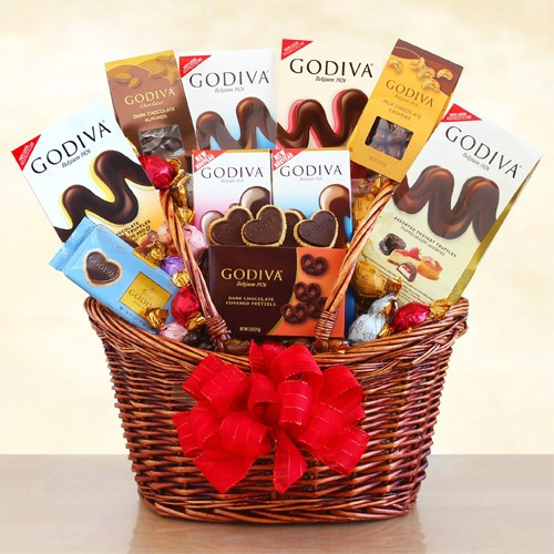 Luxury Godiva Chocolate Feast Gift Basket  