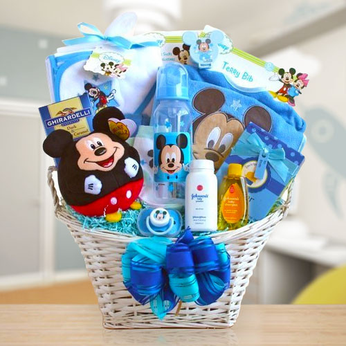 Mickey Mouse Baby Boy Basket