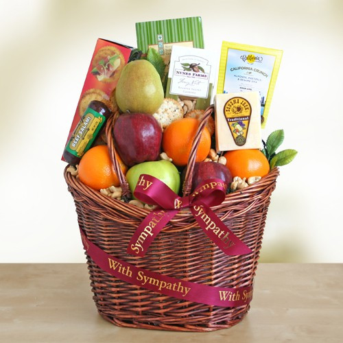 Sympathy Gourmet Caring Thoughts  Fruit Basket
