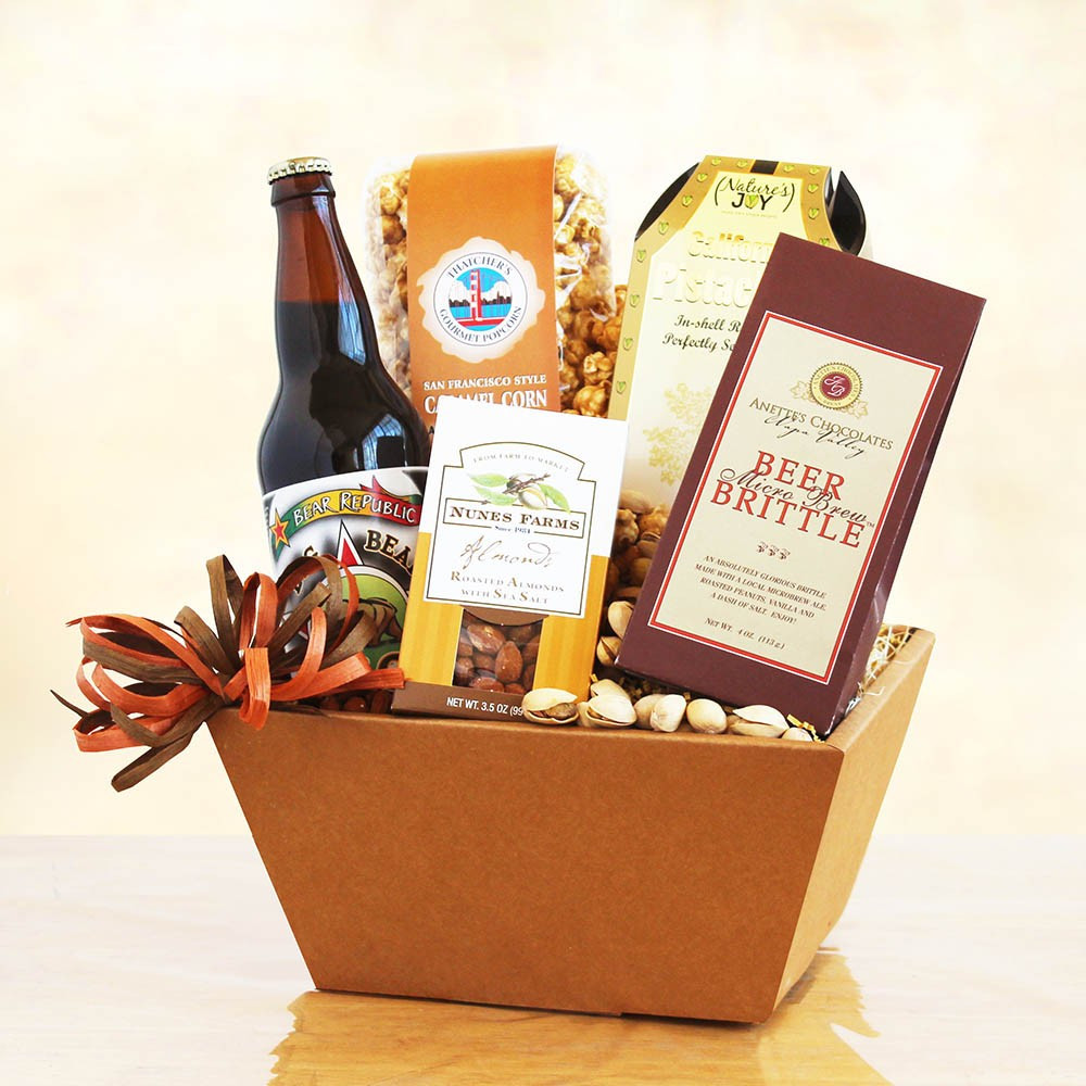 Beer and Snacks from California Gift Basket