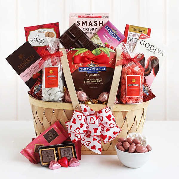 Will You be My Valentine? Gift Basket of Sweets