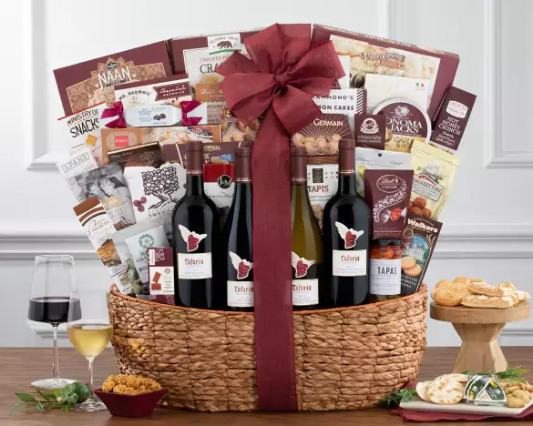 Wine & Godiva Gourmet Celebration Gift Basket