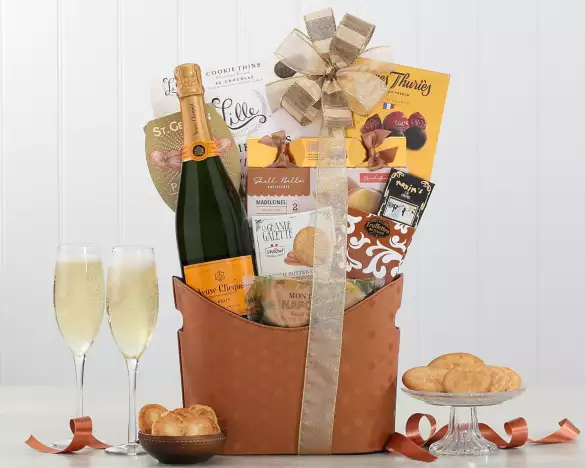 Veuve Cliquot Champagne, Chocolate & Gourmet Gift Basket