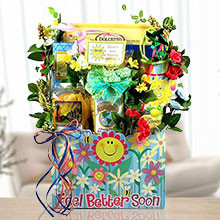 Feel Better Soon! Gift Basket of Snack Mix & Cookies