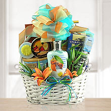 Seaside Spa & Sweet Mix Gift Basket  