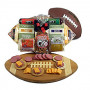 Halftime Favorites Football Gift Basket with Deluxe Cutting Board