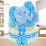 Gingham & Giggles One Tier Diaper Cake-Boy