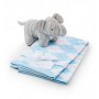 Gentle Elephant and Argyle Baby Blanket for Girls