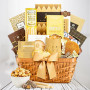 Extraordinary Golden Goodies Gift Basket of Sweets