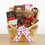 Plush Bear and Chocolate Valentine Gift Basket