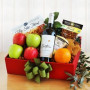 Organic Cabernet Sauvignon & Fruit Gourmet Gift Basket  