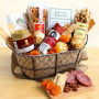 Rustic Gourmet Snacks in a Food Gift Basket