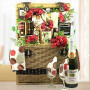 VIP Cheese, Chocolate, Nuts Romantic Gift Basket for Picnic